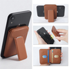 Custom Bifold MagSafe Leather Wallet with Metal Hinge Stand & Dual Card Slots for iPhone 14-18 (9.9x6.7cm)