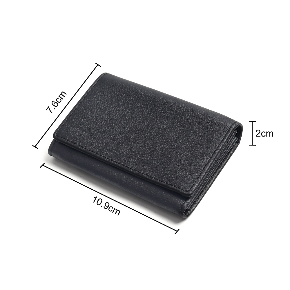 Custom Pebble Grain Leather Bifold Business Card Wallet OEM Wholesale
