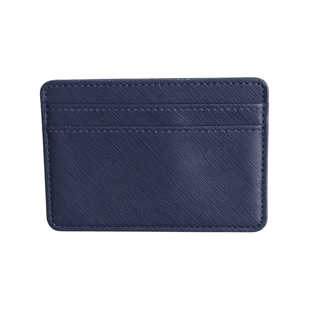 Saffiano Leather Slim Card Holder Wallet for Custom OEM Manufacturing
