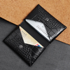 Custom Genuine Leather Envelope Card Holder - Dual Pocket Business Card Case for Wholesale