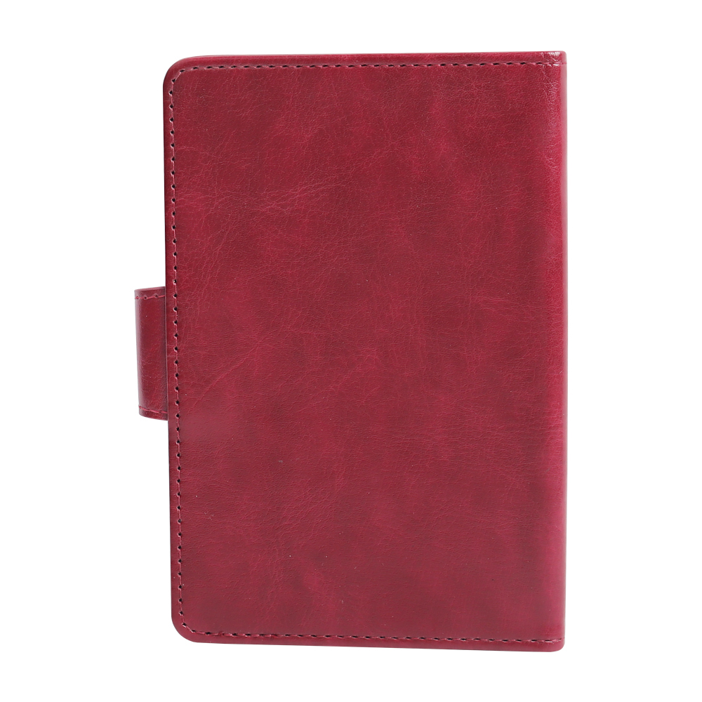 Custom Leather Travel Passport Holder Wallet with Snap Closure OEM