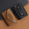 Custom Genuine Leather Key Case Organizer Wallet with Manicure Tool Slots