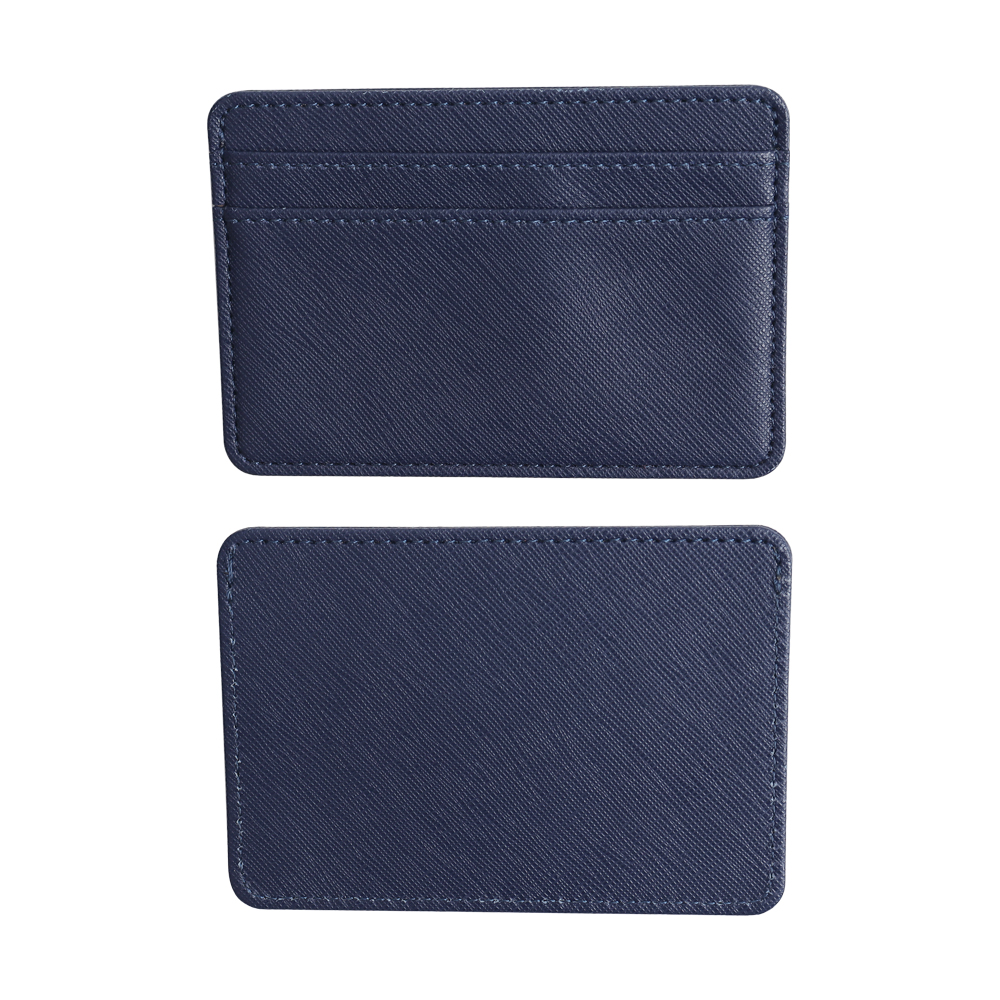 Saffiano Leather Slim Card Holder Wallet for Custom OEM Manufacturing