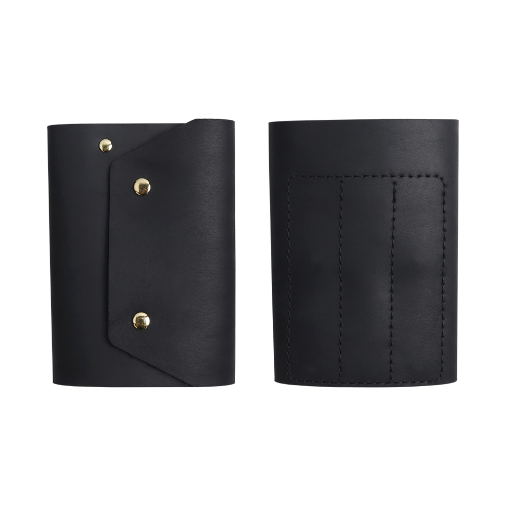Custom Genuine Leather Key Case Organizer Wallet with Manicure Tool Slots