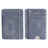 Custom Leather Slim ID Card Holder Wallet with Quick Push Slot OEM