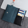 Leather Key Organizer Case with 6 Key Hooks & 3 Card Slots | Flip Key Wallet with Carabiner Clip | Custom OEM Leather Key Holder for Wholesale
