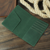 Custom Crazy Horse Leather Bifold Passport Holder Wallet OEM