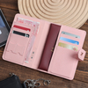 Saffiano Leather Smart Passport Holder Wallet with Snap Closure