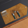 Custom Genuine Leather Key Case Organizer Wallet with Manicure Tool Slots