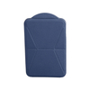 Custom Blue Nappa Leather MagSafe Magnetic Card Holder Wallet with Folding Phone Stand