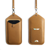 CSLWB Custom Genuine Leather Phone Sleeve with Lanyard - OEM Universal Smartphone Neck Pouch Wholesale