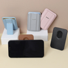 Custom MagSafe Leather Card Wallet with Metal Hinge Flip Stand & Easy Slide Cutout for iPhone 12-18 (9.5x6.5cm)