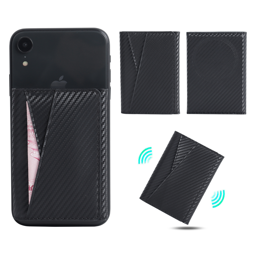 Custom Carbon Fiber MagSafe Wallet with Built-In Apple Find My Tracker (9.8x7.1x1.0cm)