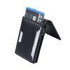Custom Automatic Pop Up Aluminum Card Holder Leather Wallet OEM
