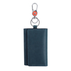 Leather Key Organizer Case with 6 Key Hooks & 3 Card Slots | Flip Key Wallet with Carabiner Clip | Custom OEM Leather Key Holder for Wholesale