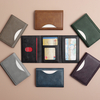 Custom Tri-Fold MagSafe Leather Wallet with Clear ID Window & Magnetic Closure