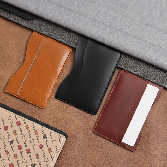 Custom Minimalist Leather Canvas Slim Card Holder Wallet OEM Wholesale