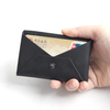 Custom Genuine Leather Envelope Card Holder - Dual Pocket Business Card Case for Wholesale