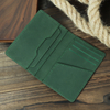 Custom Crazy Horse Leather Bifold Passport Holder Wallet OEM