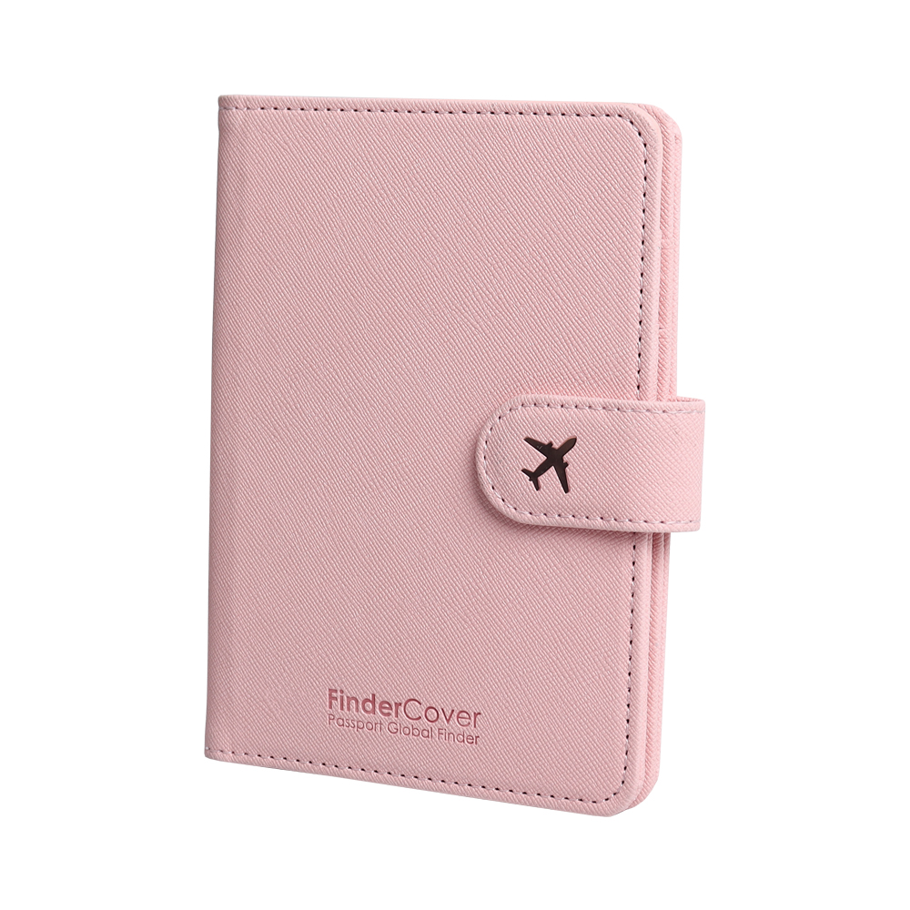Saffiano Leather Smart Passport Holder Wallet with Snap Closure