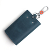 Leather Key Organizer Case with 6 Key Hooks & 3 Card Slots | Flip Key Wallet with Carabiner Clip | Custom OEM Leather Key Holder for Wholesale