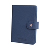 Saffiano Leather Smart Passport Holder Wallet with Snap Closure