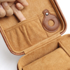 Custom Lockable Leather 2 Watch Travel Case with Combination Lock