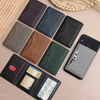 Custom Tri-Fold MagSafe Leather Wallet with Clear ID Window & Magnetic Closure