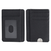 Custom Leather Slim ID Card Holder Wallet with Quick Push Slot OEM