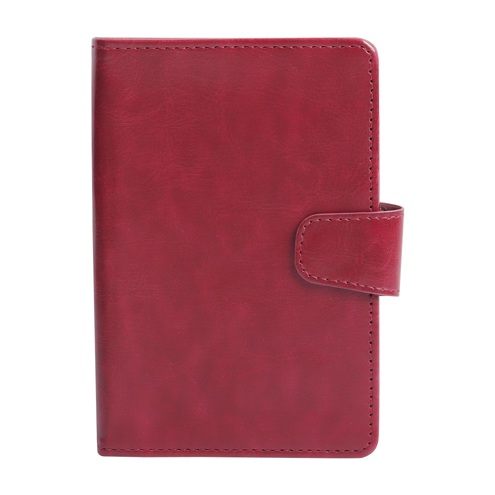 Custom Leather Travel Passport Holder Wallet with Snap Closure OEM