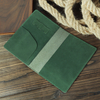 Custom Crazy Horse Leather Bifold Passport Holder Wallet OEM